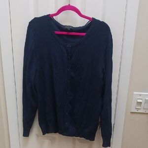 Floria Women's Navy Blue Crew Neck Sweater
